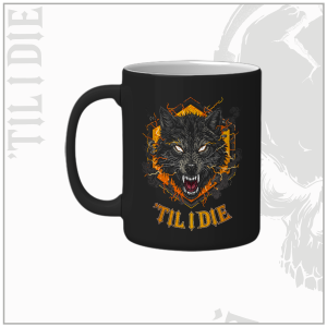 Wolves Style 10oz Satin Black Coffee Mug