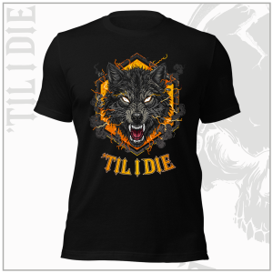 Wolves Style Unisex Black T-Shirt