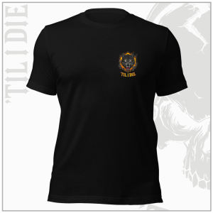 Wolves Style Unisex Black T-Shirt (Pocket Print)