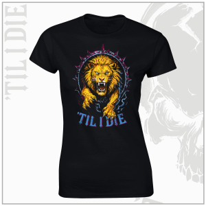 Aston Villa Style Ladies Black T-Shirt