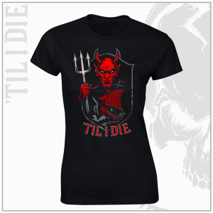 Manchester United Style Ladies Black T-Shirt