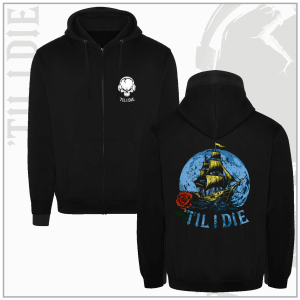 Manchester City Style Unisex Black Zip-Up Hoodie