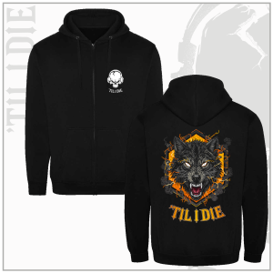 Wolves Style Unisex Black Zip-Up Hoodie